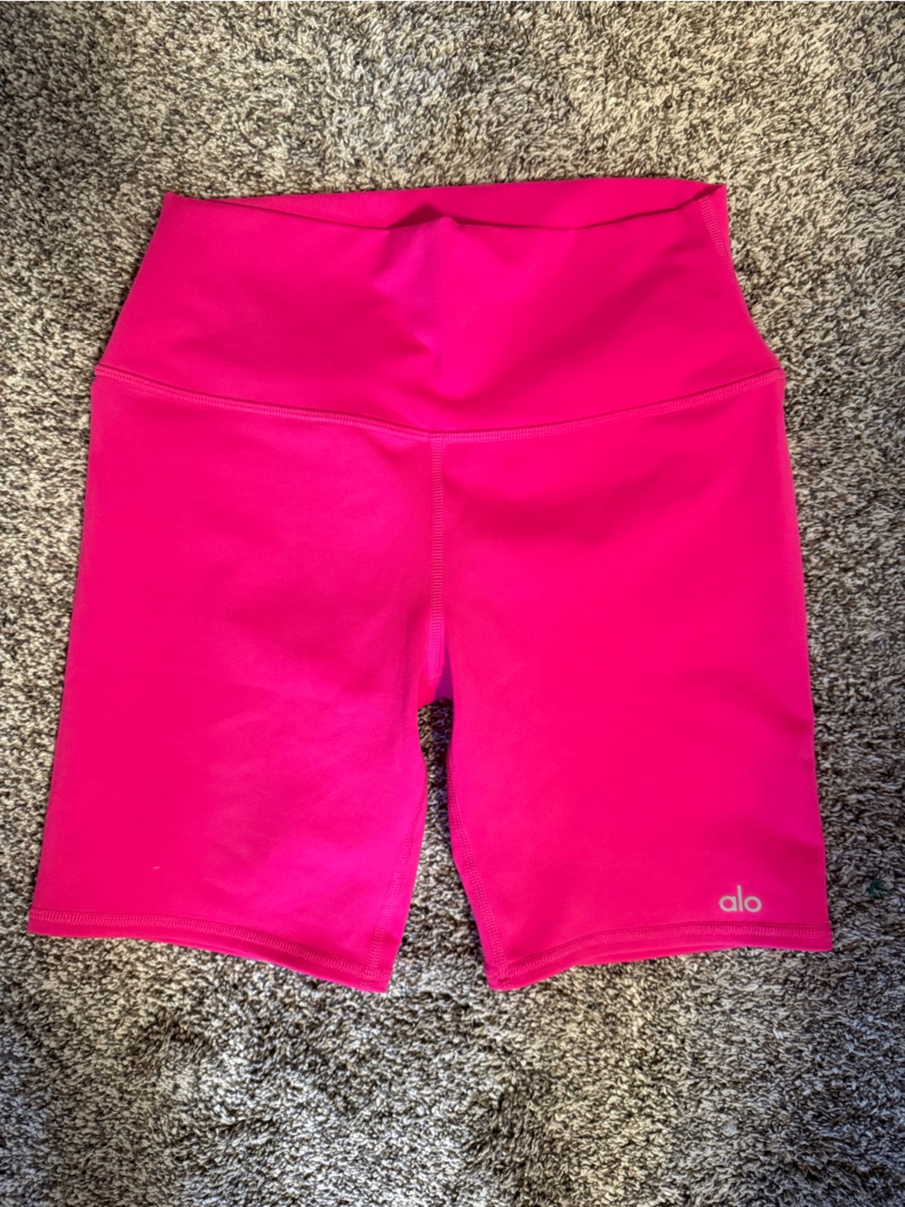 ALO Yoga Bright Hot Pink Kids' Biker Shorts